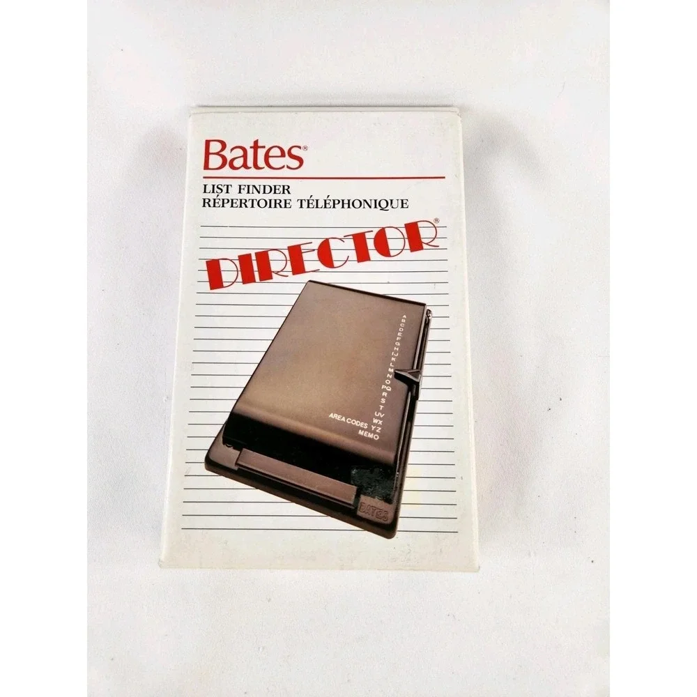 NEW Vintage Metal Bates Secretary Telephone Address Directory Desk Rolodex Book